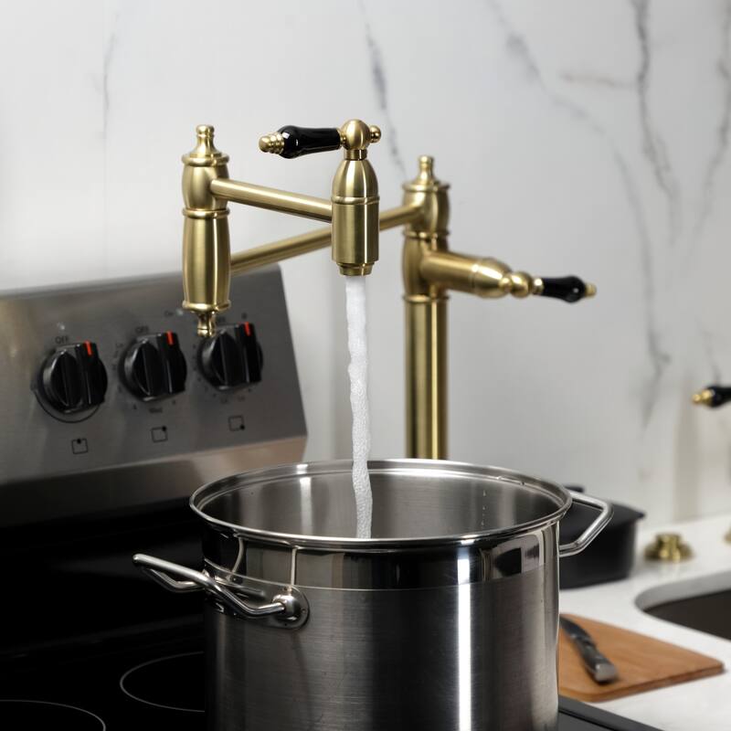 Kingston Brass Duchess Two-Handle 1-Hole Deck Mount Pot Filler Faucet