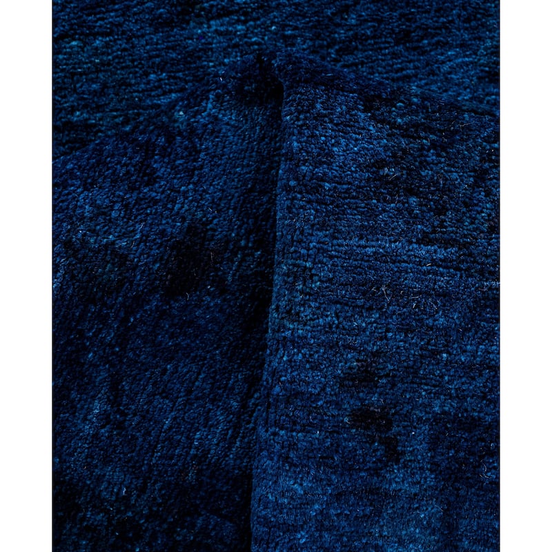Overdyed One-of-a-Kind Hand-Knotted Area Rug - Navy - 3' 4" x 4' 10"