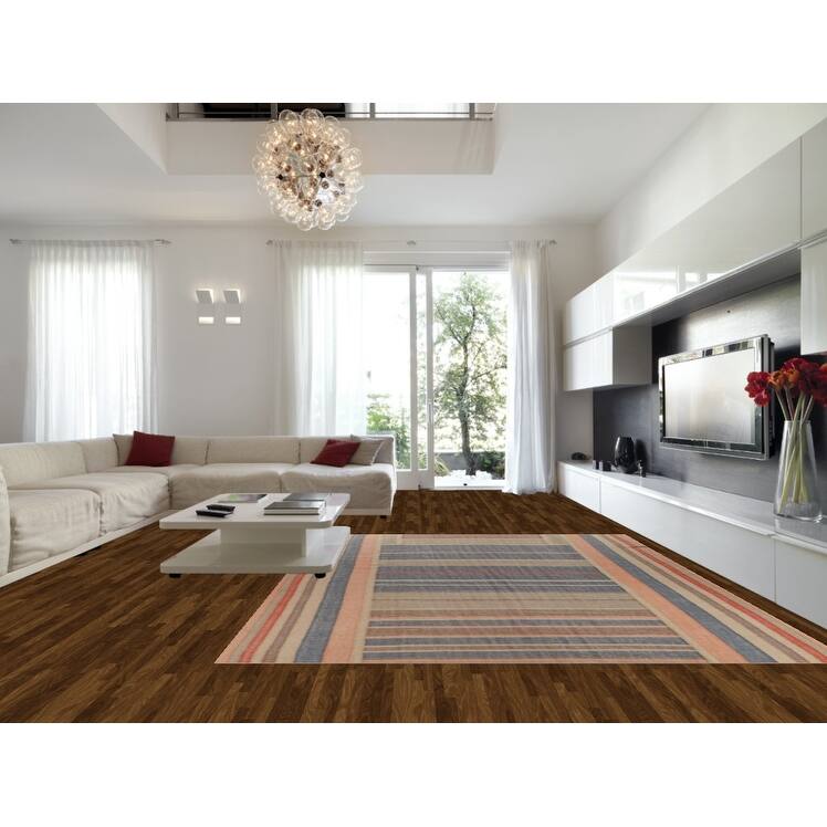 Hand Woven Oriental 100% Jute Carpet Southwestern Modern Multi-Colored Kilim Area Rug - 13' 2'' X 10' 3''