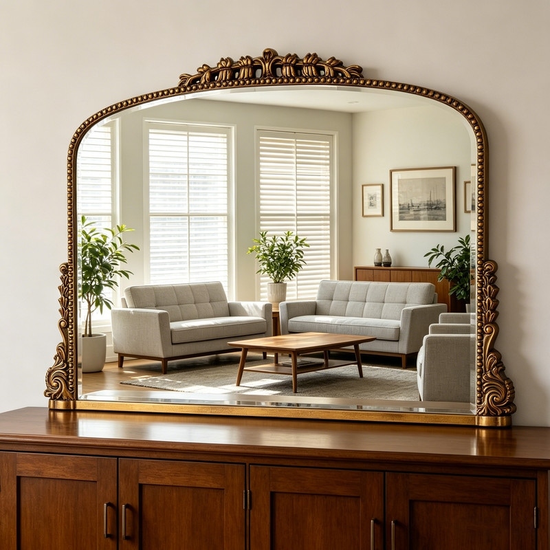 Arch Wall Mirror Baroque Accent Mirrors - 36"×23"