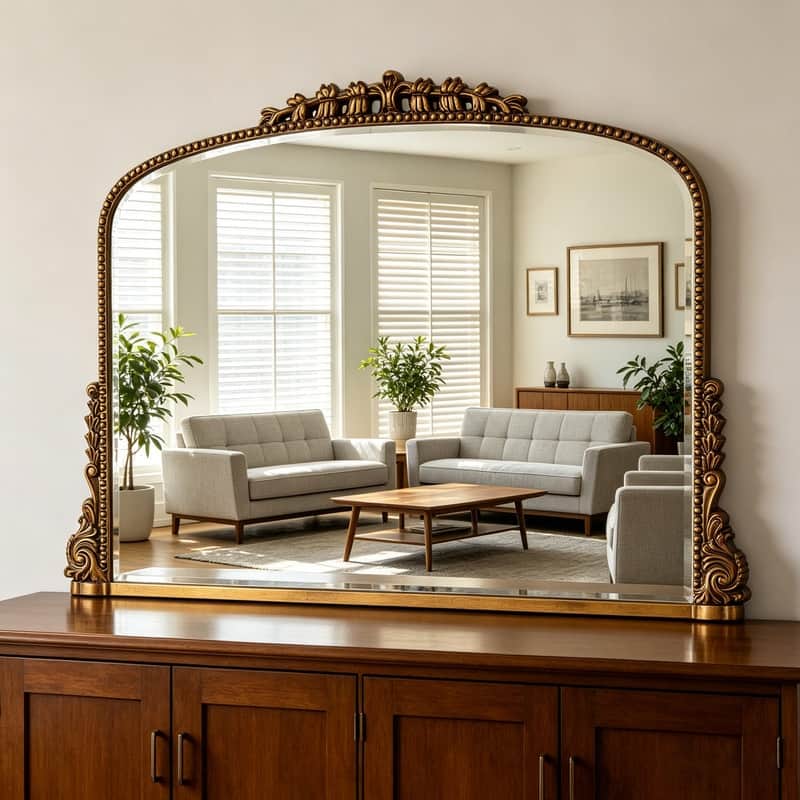 Arch Wall Mirror Baroque Accent Mirrors - 36"×23"
