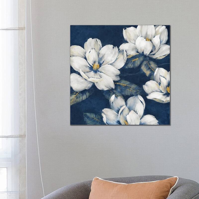 iCanvas "Magnolias Indigo" by Nan Canvas Print - 26x26x1.5