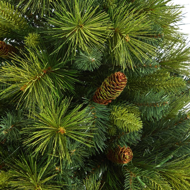 50in Small Christmas Tree with Lights & Berries - Festive Holiday Decor with White Planter - Green - 50