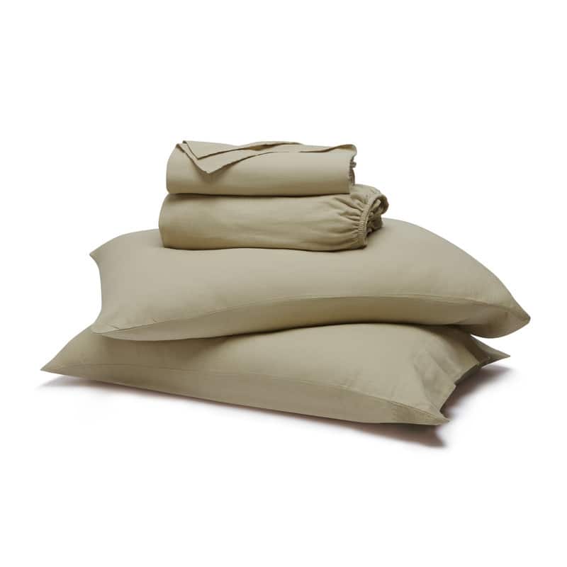 Superior Chloe 100% Cotton Percale Linen Texture Sheet Set
