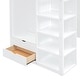 preview thumbnail 8 of 18, Multi-Functional Design Twin Size Loft Bed with Built-In Desk, Wardrobes, Left-Side Storage, 4 Drawers and 4 Shelves, White