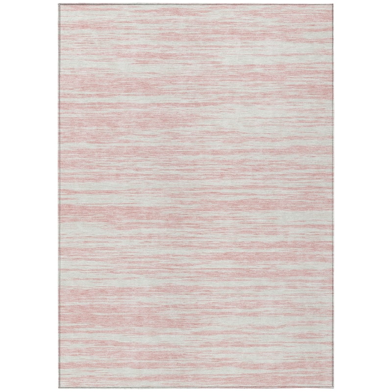 Machine Washable Indoor/ Outdoor Casual Ombre Chantille Rug