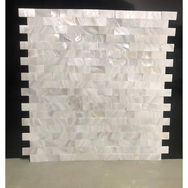 Art3d Mother of Pearl Shell Mosaic Tile for Kitchen Backsplash Seamless12"x12" (10 Tiles)