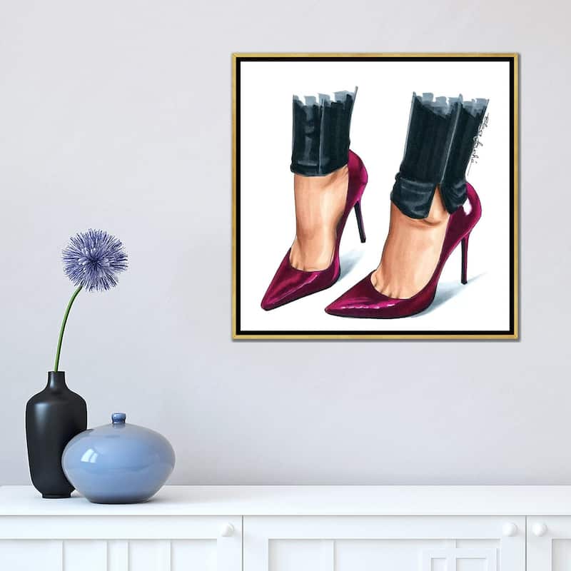 iCanvas "Peony Heels" by Elza Fouche Framed Canvas Print
