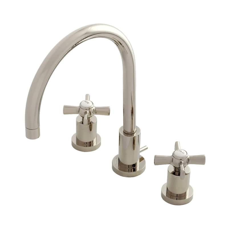 Kingston Brass Millennium 8 in. Widespread Bathroom Faucet in Polished Nickel - Polished Nickel