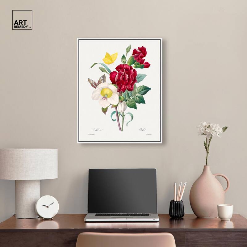 Winter Rose and Carnation Canvas by Art Remedy