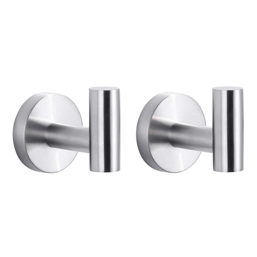 WOWOW Stainless Steel J-Hook Robe/Towel Hook 2 PCS