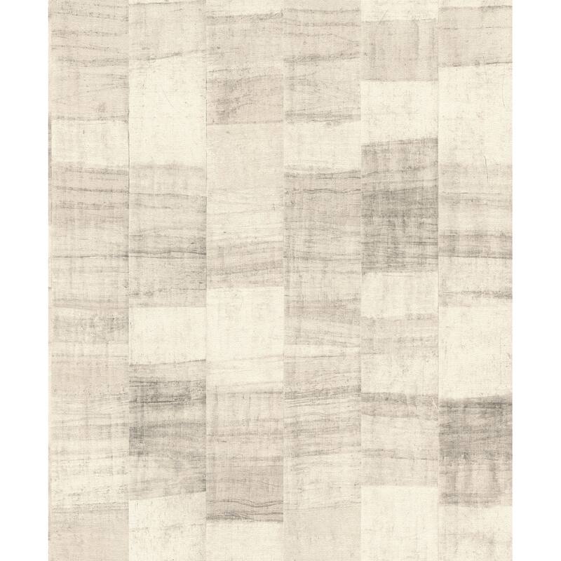 A-Street Prints Ivo Grey Block Stripe Wallpaper