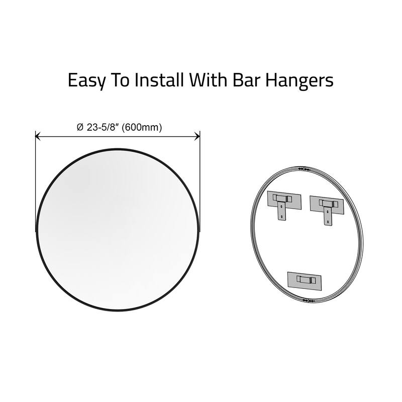Catton Round Mirror - 24" Diameter