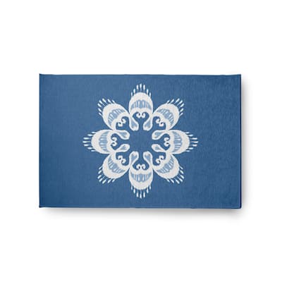 Ikat Mandala Chenille Rug