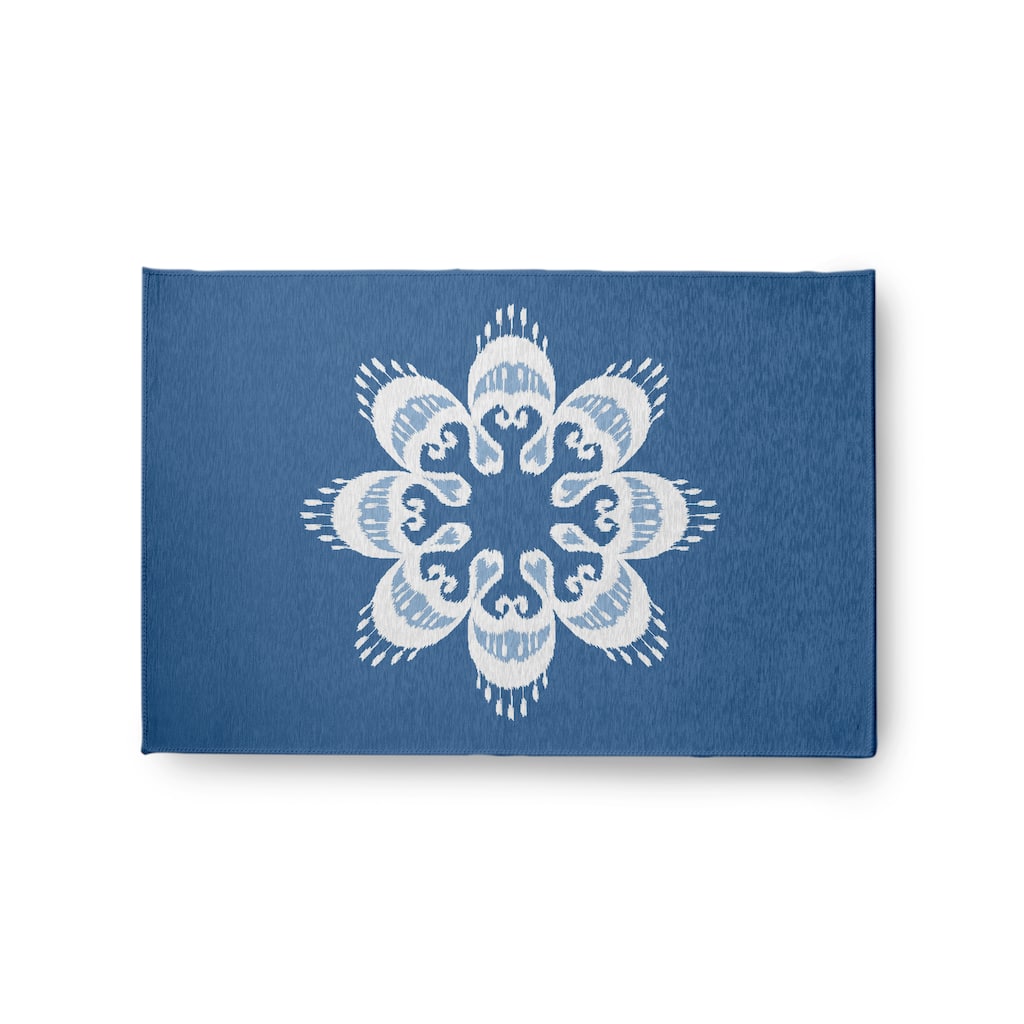 Ikat Mandala Chenille Rug