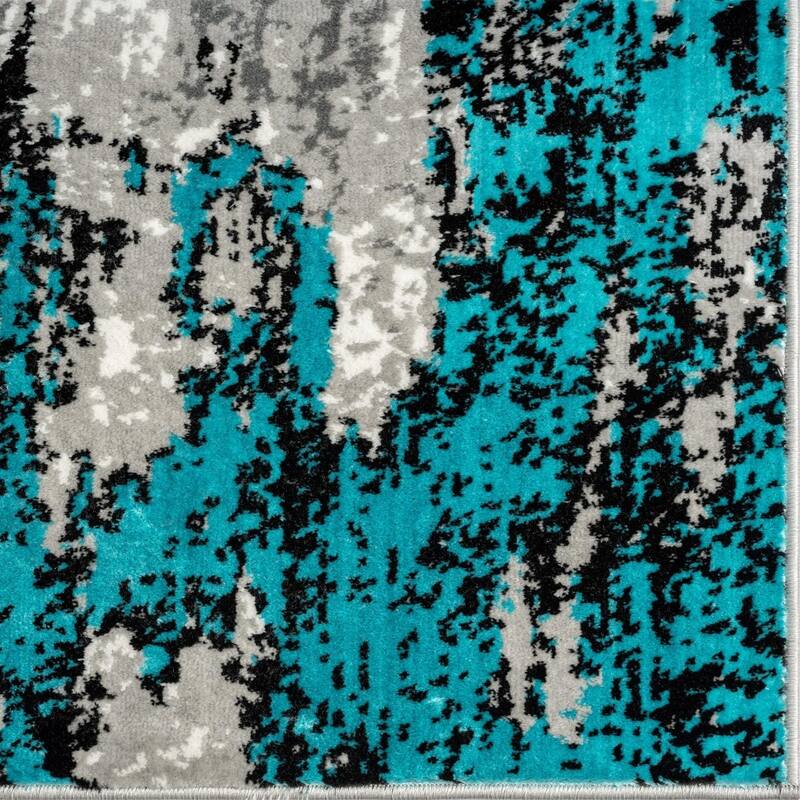 Luxe Weavers Modern Distressed Abstract Area Rug