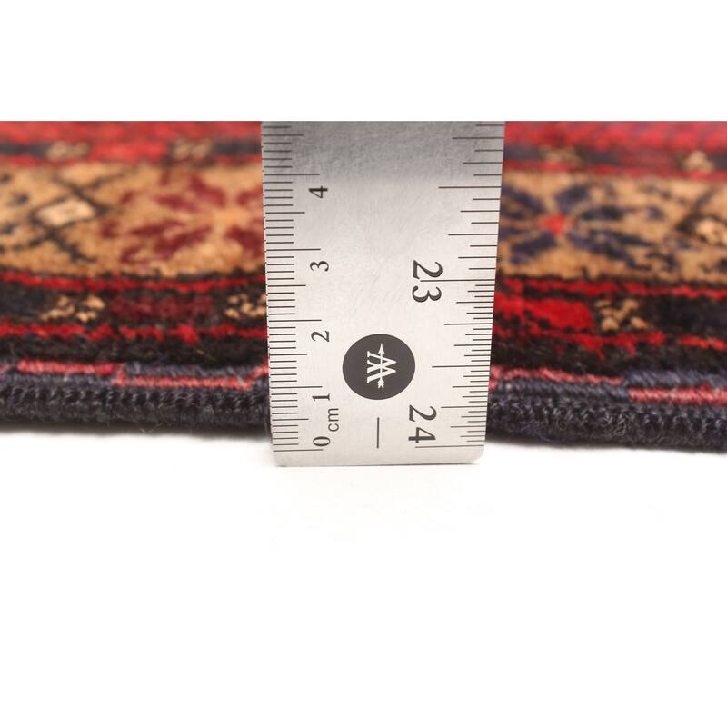 ECARPETGALLERY Hand-knotted Teimani Red Wool Rug - 3'1 x 4'8