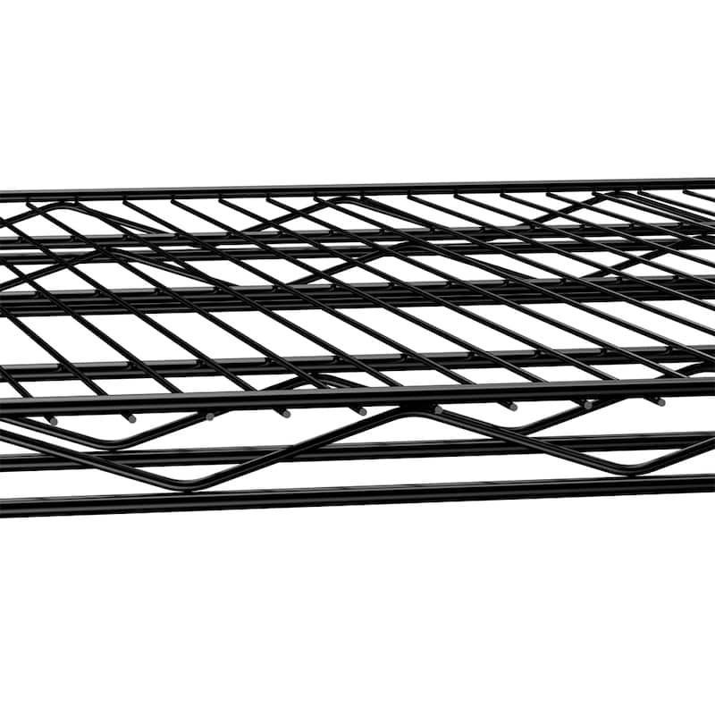 5 Tier Steel Heavy Duty Adjustable Shelves with Wheels and Feet