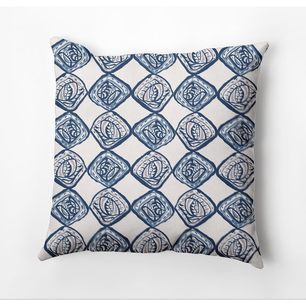 Cowry Check II Throw Pillow
