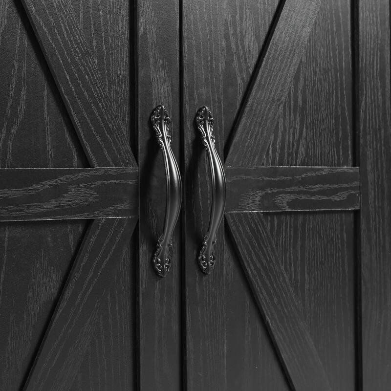 Farmhouse Kitchen Island with Drop Leaf Power Outlet and Rolling Wheels