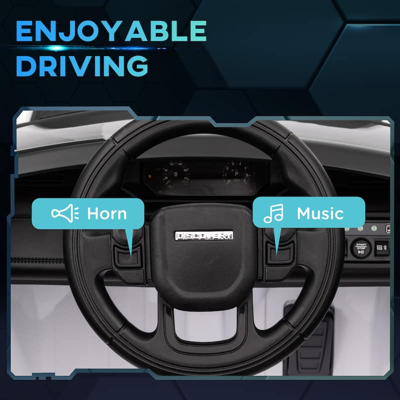 Off-Road Toy Car White Battery Powered Electric Car Engineering Car Electric Vehicle with Music & Lights