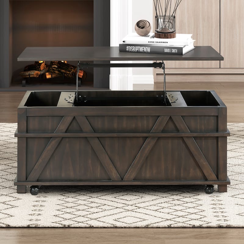 Varlet Rectangular Wood Lift Top Cocktail Table