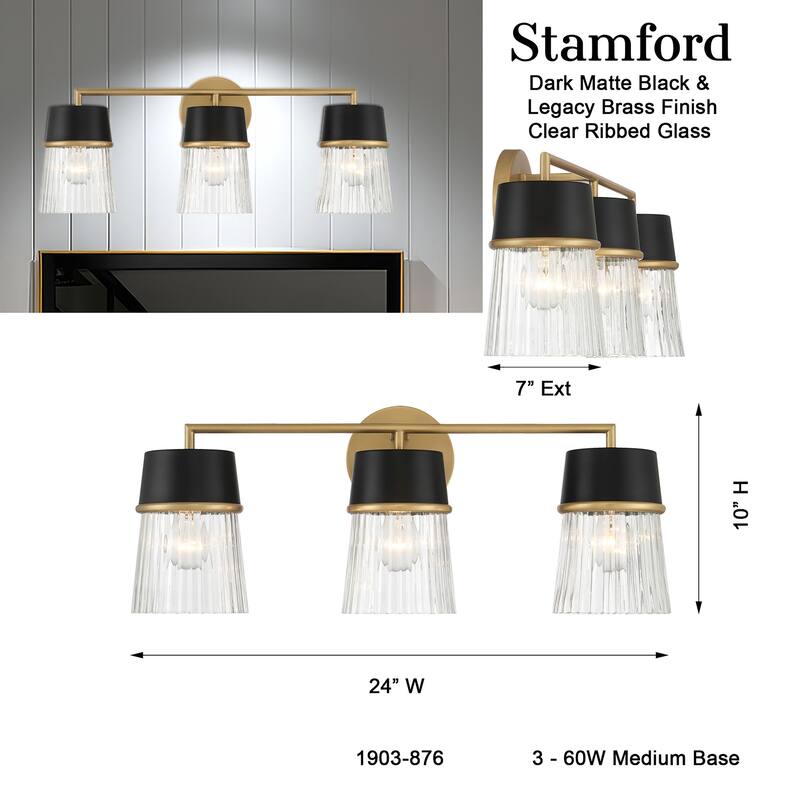 Minka Lavery 1903 Stamford 3 Light 24" Wide Vanity Light