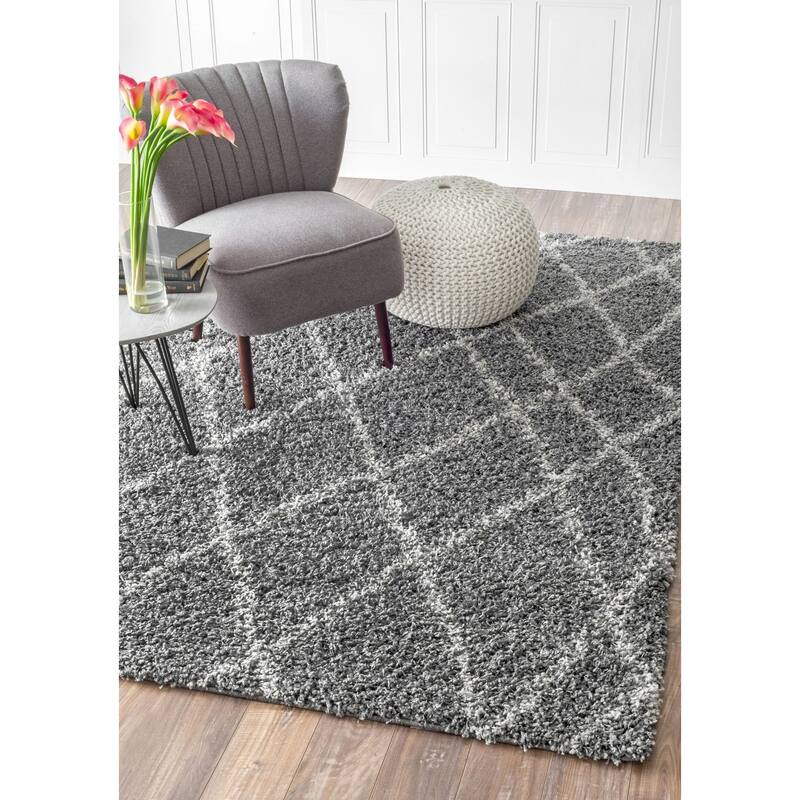 Nuloom Alexa Moroccan Trellis Shag Area Rug