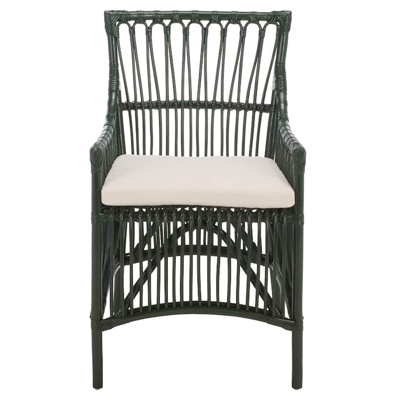 SAFAVIEH Zorianna Solid Wood Dining Chair with Cushion (Fully Assembled) - 22"W x 22"D x 36"H