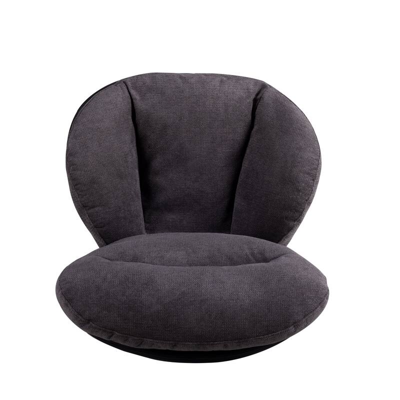 Modern Chenille 360° Swivel Office Chair with Metal Base Frame