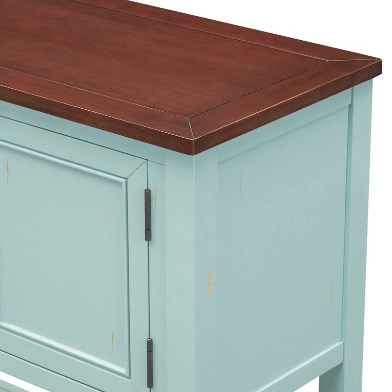 Elegant Storage Dresser with 4 Small Drawers and Bottom Shelf for Bedroom