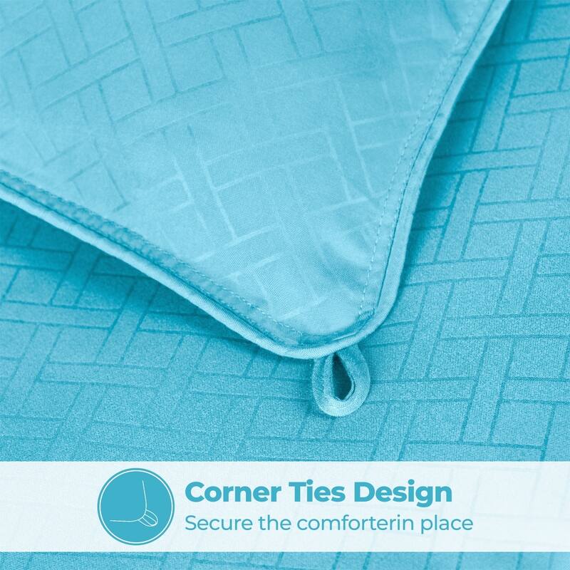 Superior Monochrome Basketweave Microfiber Down Alternative Comforter