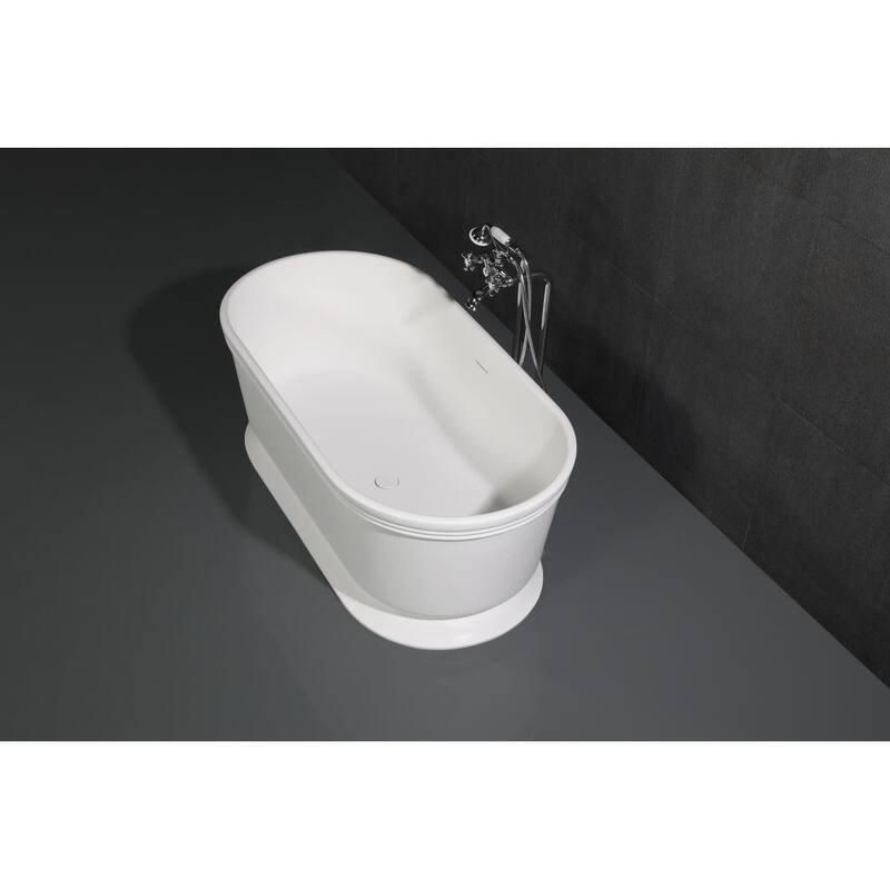 Kingston Brass VRTDE593023 Arcticstone 59" Free Standing Solid Surface