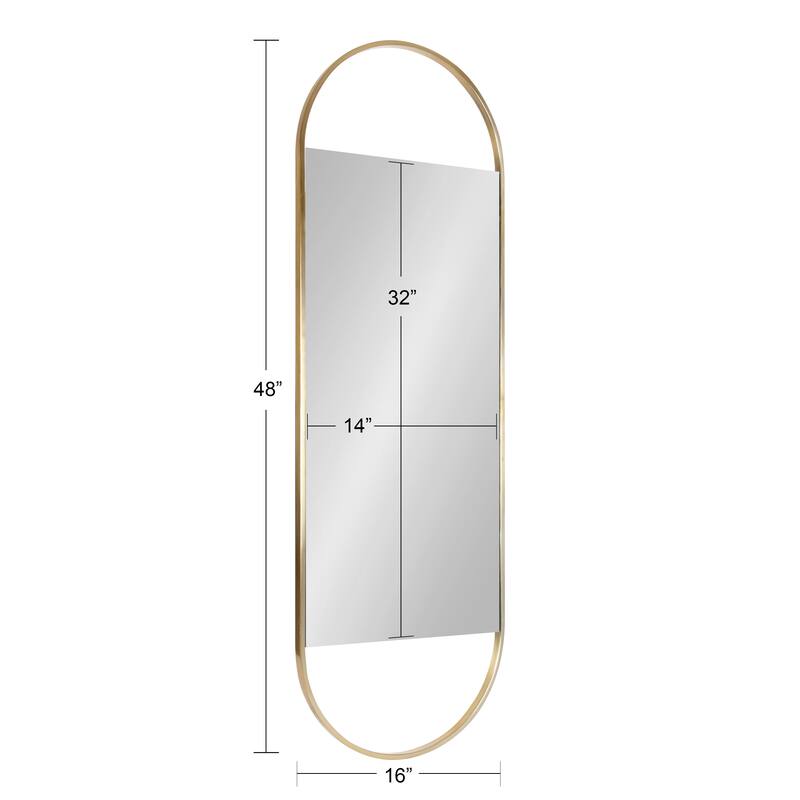 Kate and Laurel Nobles Framed Capsule Mirror - 16x48