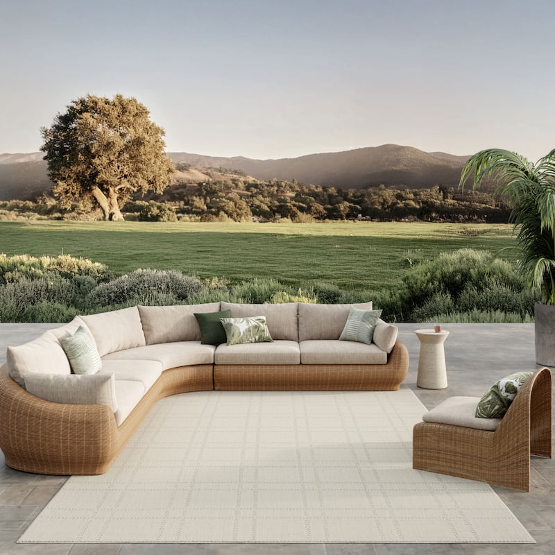 Nourison Horizon Indoor/Outdoor Geometric Area Rug - 10' x 14' - Grey