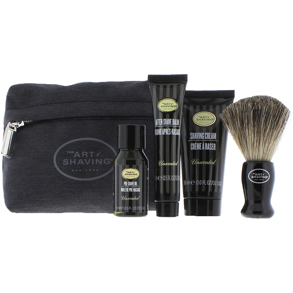 The Art of Shaving 4 Piece Unscented Mini Shaving Kit