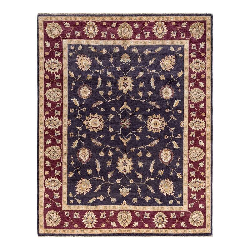 Oushak One-of-a-Kind Hand-Knotted Area Rug - Purple, 8' 1" x 10' 1" - 8' 1" x 10' 1"