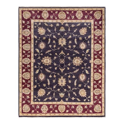 Oushak One-of-a-Kind Hand-Knotted Area Rug - Purple, 8' 1" x 10' 1" - 8' 1" x 10' 1"