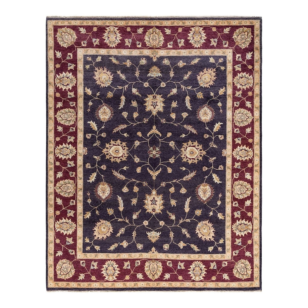 Oushak One-of-a-Kind Hand-Knotted Area Rug - Purple, 8' 1" x 10' 1" - 8' 1" x 10' 1"