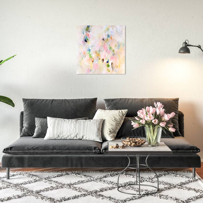 Wynwood Studio Canvas Abstract Garden of Hope I Pink and Light Pink Modern & Contemporary Wall Art Canvas Print - 20 x 20