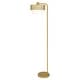 preview thumbnail 6 of 8, Celia River of Goods Painted Gold Metal 62.25-Inch Floor Lamp with Painted Gold Metal and White Fabric Drum Shade 16.5" x 11.75" x 62.25" - Gold/White