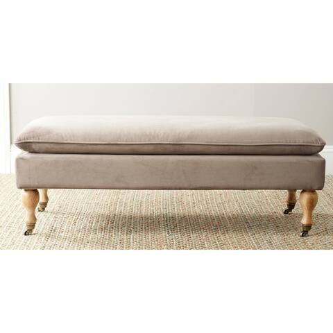 SAFAVIEH Hampton Taupe Cotton Pillow Top Bench - 51.8" x 20.7" x 19.1"