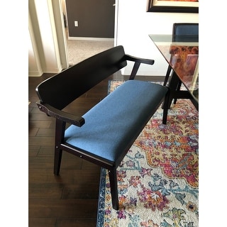 Carson carrington comiskey espresso finish arm dining bench with back hotsell