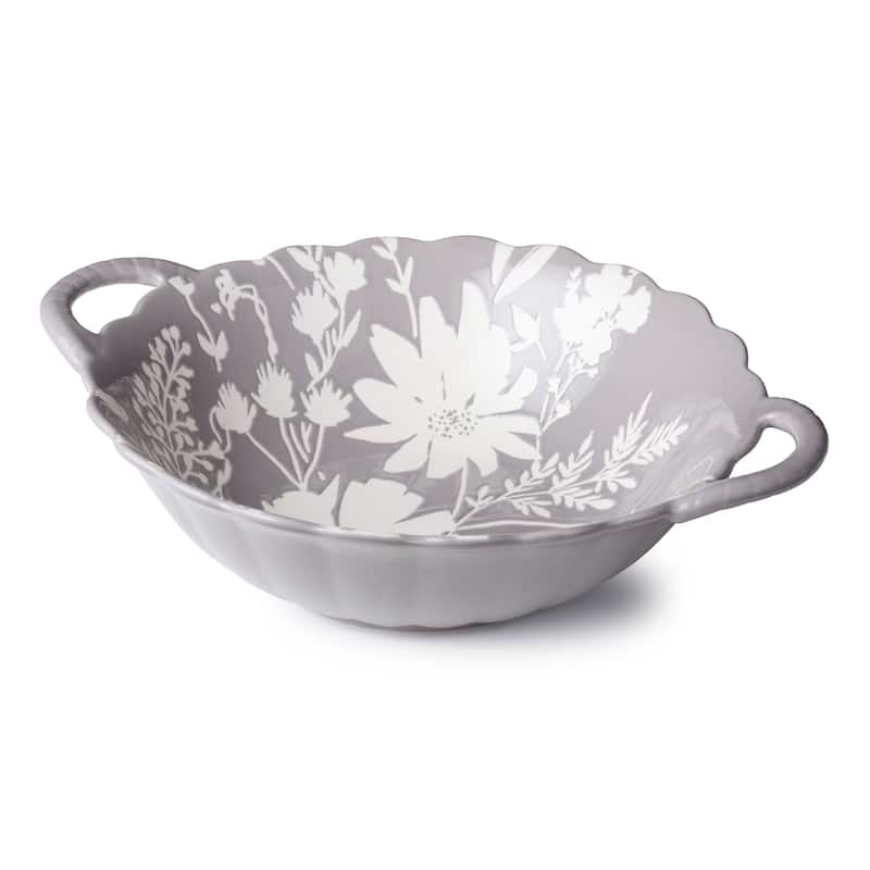 Certified International Wildflowers 28 oz. Wax Off Round Bowl - 12.50"L x 10.00"W x 3.25"H