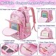 preview thumbnail 5 of 5, Girls Backpack for Elementary Kids School Bookbag Set Cute Unicorn Backpacks for Girls Water Resistant