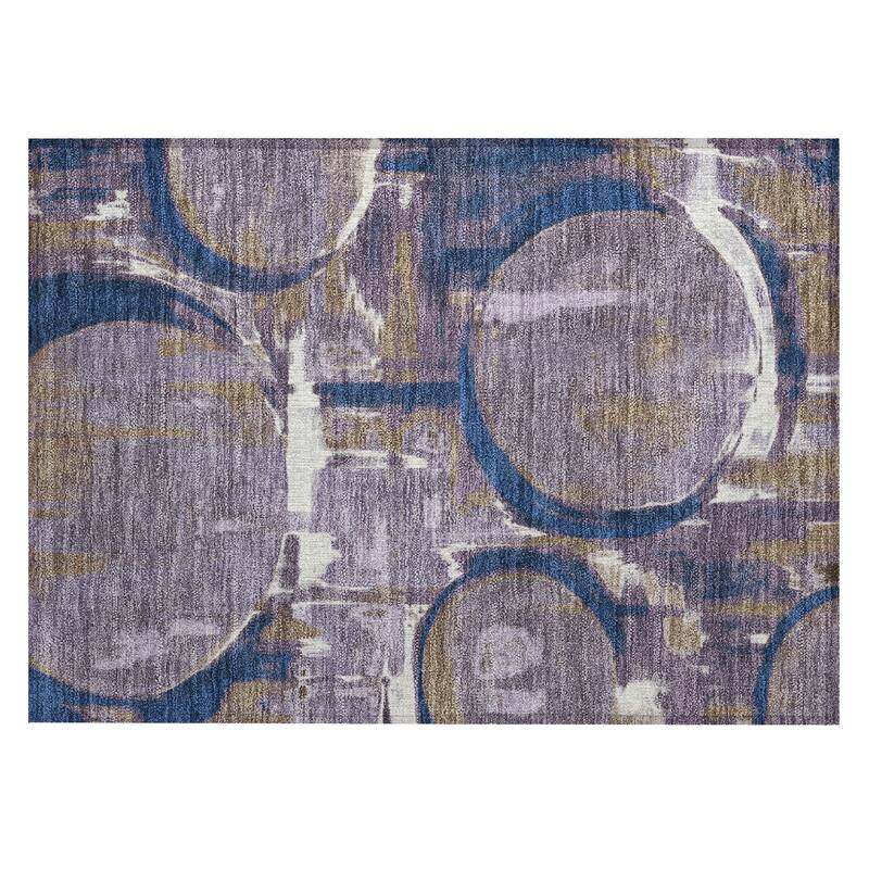 Machine Washable Indoor/ Outdoor Modern Erie Chantille Rug