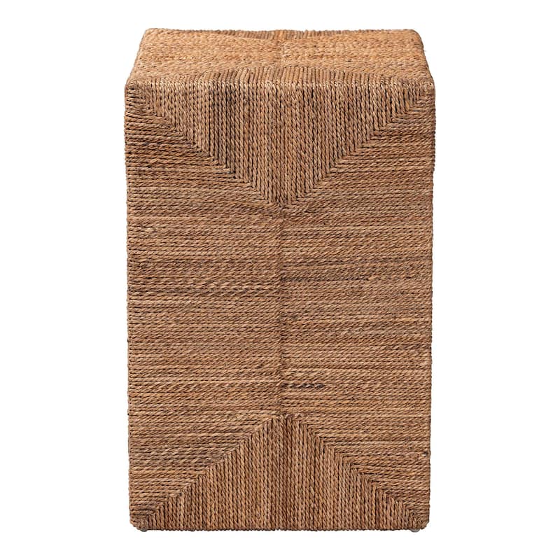 Liza Bohemian Natural Seagrass End Table