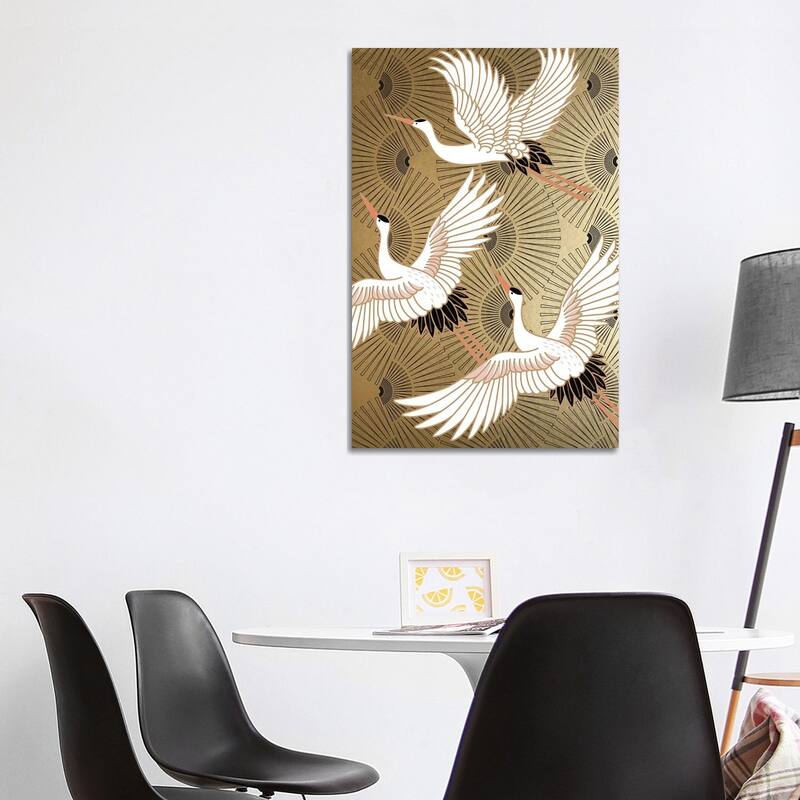 iCanvas "Crane Japenese II" by Nikki Chu Canvas Print - 40x26x1.5