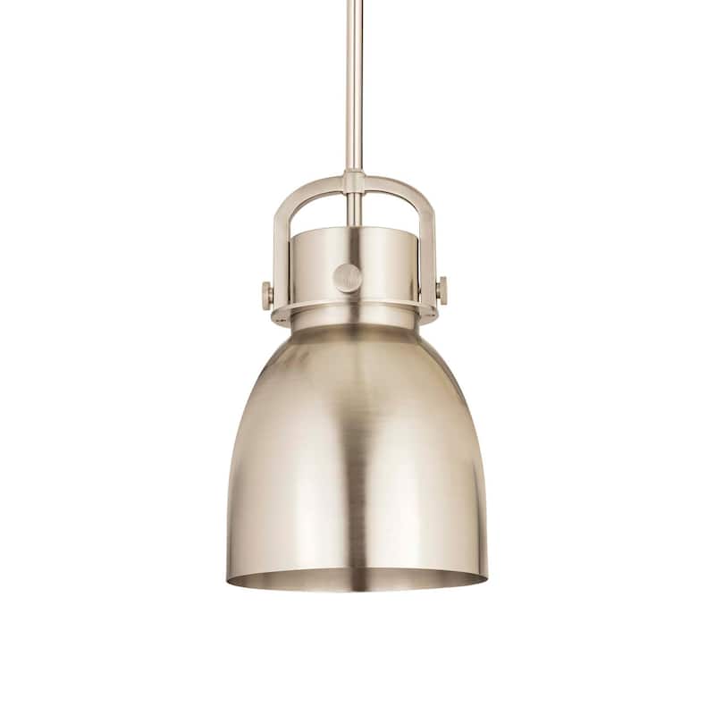 Innovations Lighting 410-1SS-12-8 Newton Bell Pendant Newton Bell 8" - Satin Nickel / Satin Nickel