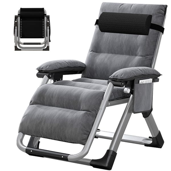 DoCred Zero Gravity Chair, Folding Adjustable Patio Lounge Chair Bed